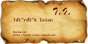 Török Ixion névjegykártya
